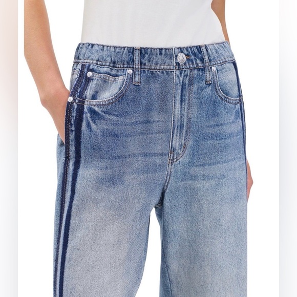 RAG & BONE Miramar Terry Wide Leg Track Pants in color CONEY Size Small - Picture 6 of 12